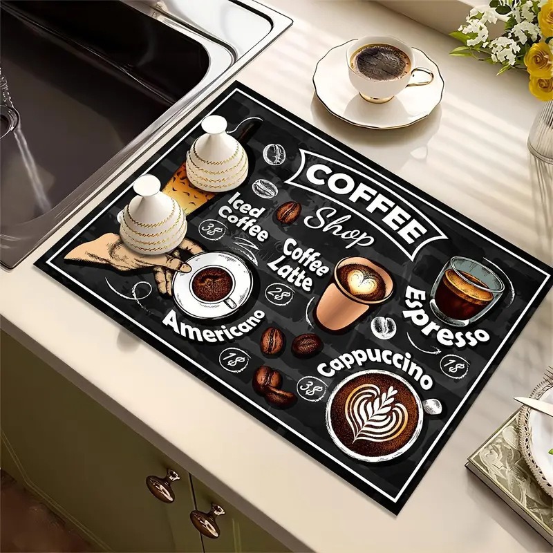 Creatieve Koffie Print Keuken  - Bar Mat Rubber recensie en prijs