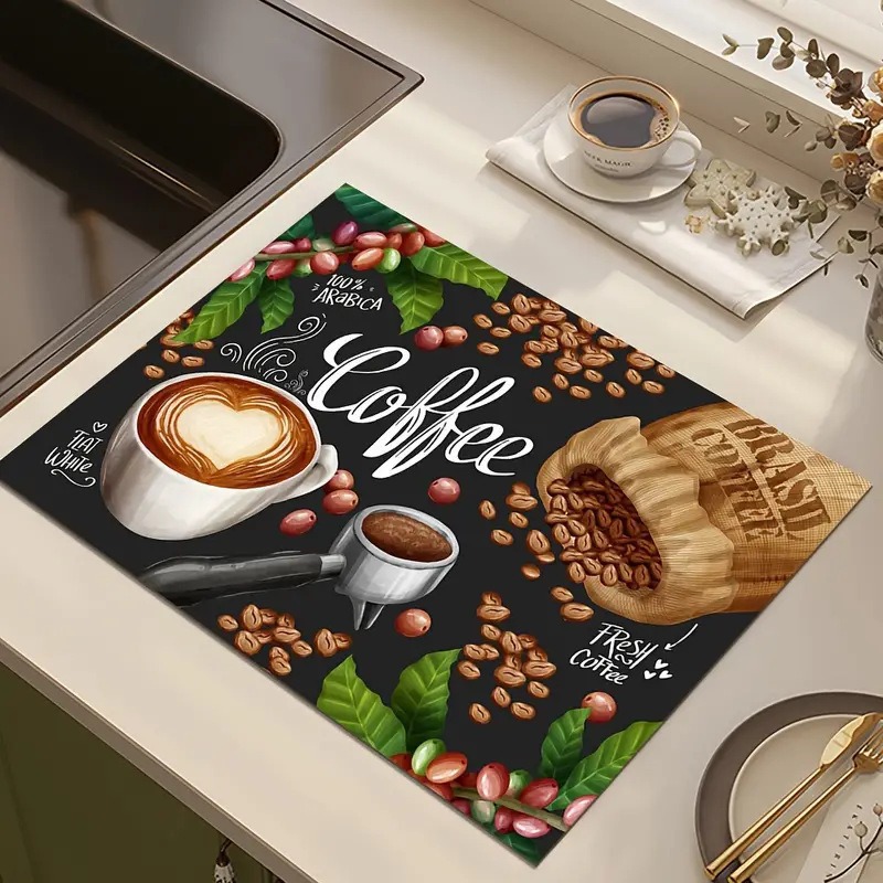 Creatieve Koffie Print Keuken  - Bar Mat Rubber recensie en prijs